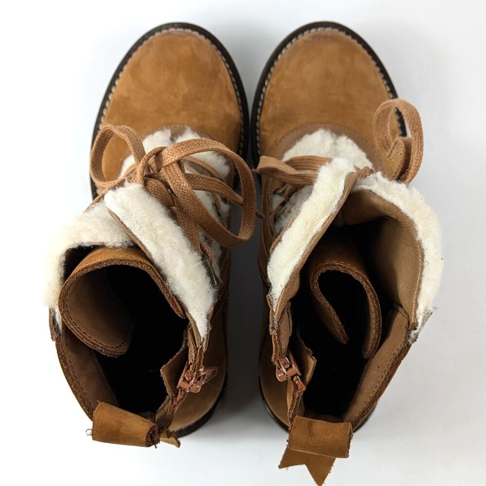 Bueno Women's 6.5 Boots Leather Teddy Tobacco Lined Zip New NWT Winter EUR 37 - Picture 6 of 13